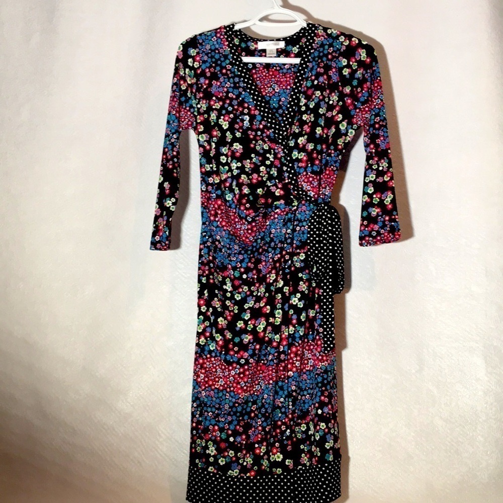 Motherhood maternity wrap multicolored dress size S